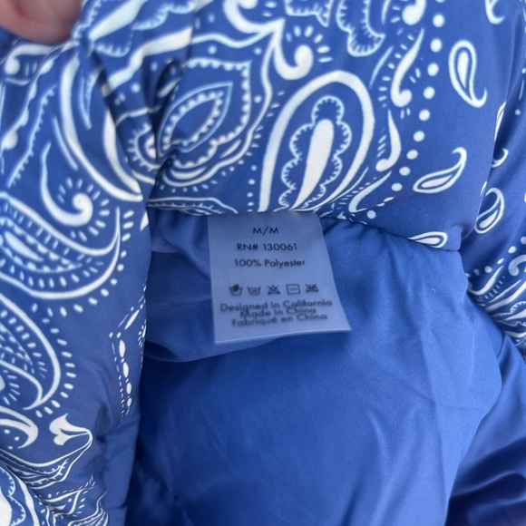 L*SPACE Elevation Reversible Puffer Jacket In Blue Medium Gorpcore Streetwear - Picture 7 of 11